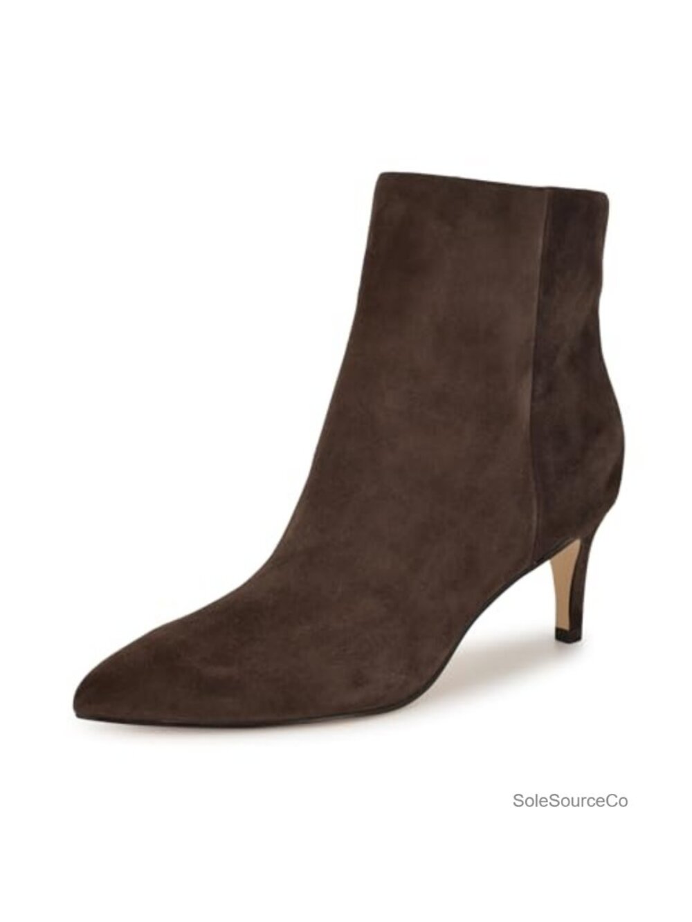 Pointed Toe Stiletto Heel Ankle Booties with Side Zip Closure